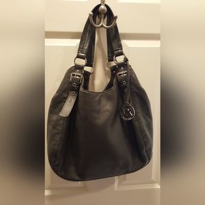 Michael Kors Gray Leather Hobo Bag